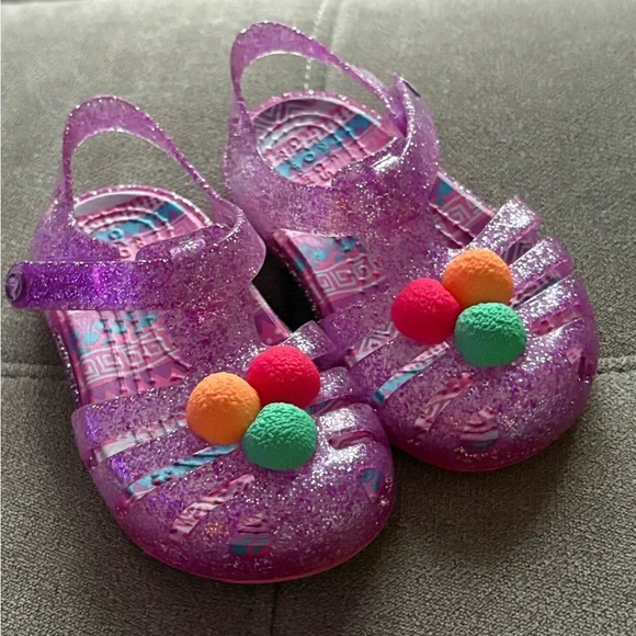 Crocs Glitter Jelly Sandals Size 6 - Picture 3 of 10